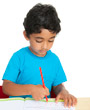 Boy writing